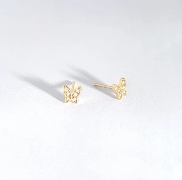 Diamond Butterfly Earrings