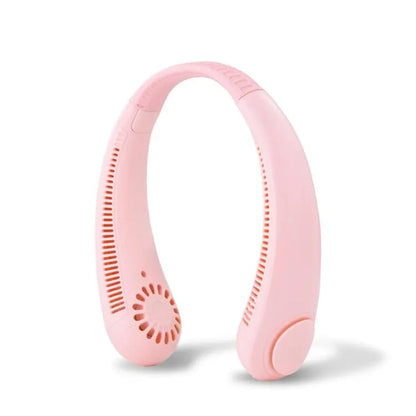 Portable Rechargeable Neck Fan – Hands-Free Dual Wind Wearable Cooling Fan