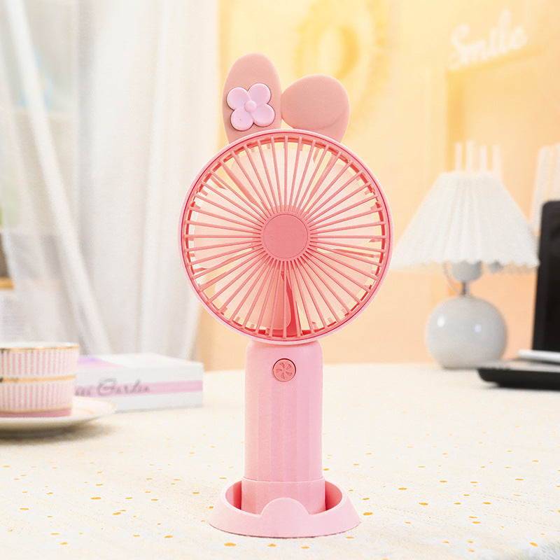 Lighted Handheld Mini Fan – USB Rechargeable Portable Fan with LED Light
