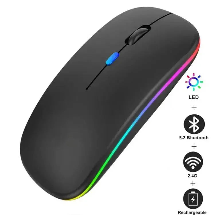 Hawk HK01 Bluetooth Dual-Mode Rechargeable RGB Silent Click Mouse