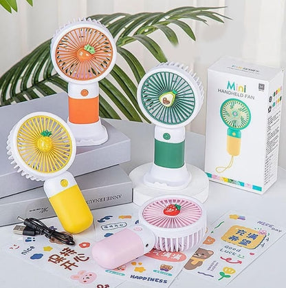 Rechargeable Handheld Fruit / Flower Decoration Fan