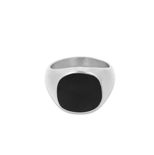 ROUND ONYX RING