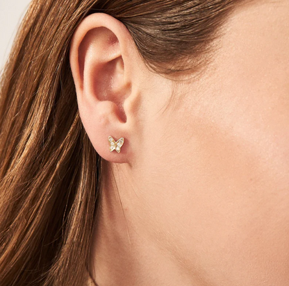 Diamond Butterfly Earrings