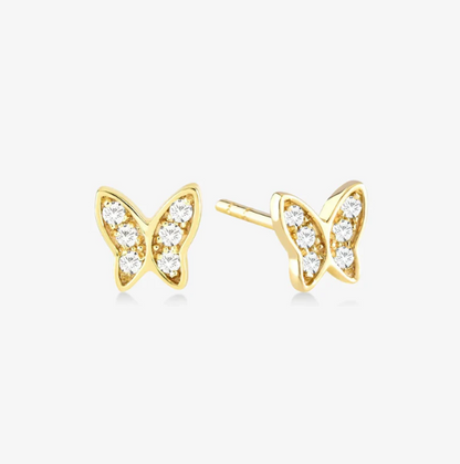 Diamond Butterfly Earrings