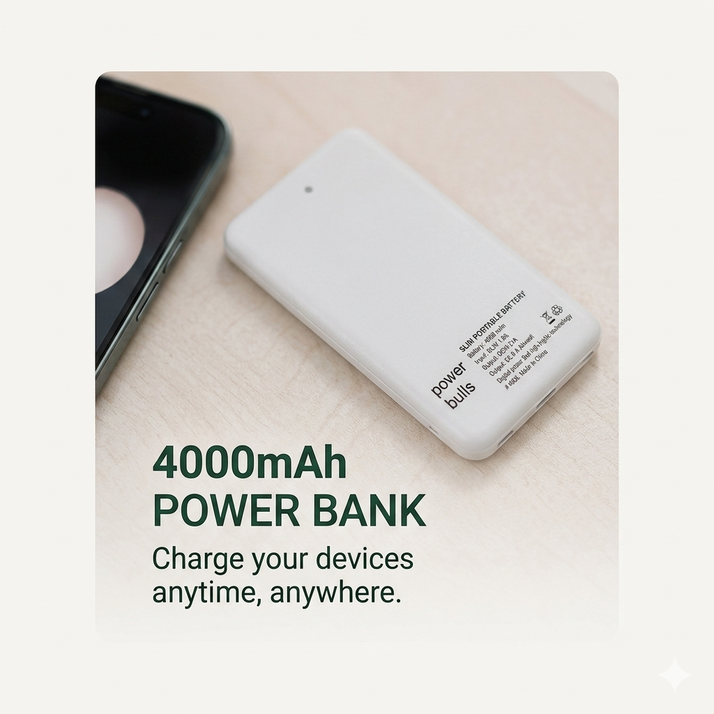 Mini Fan + 4000mAh Power Bank Combo | Portable Cooling & Charging Set