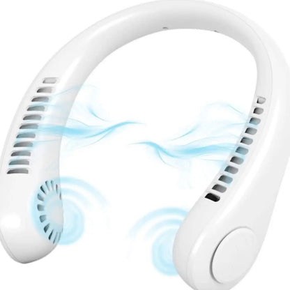 Portable Rechargeable Neck Fan – Hands-Free Dual Wind Wearable Cooling Fan