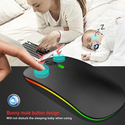 Hawk HK01 Bluetooth Dual-Mode Rechargeable RGB Silent Click Mouse