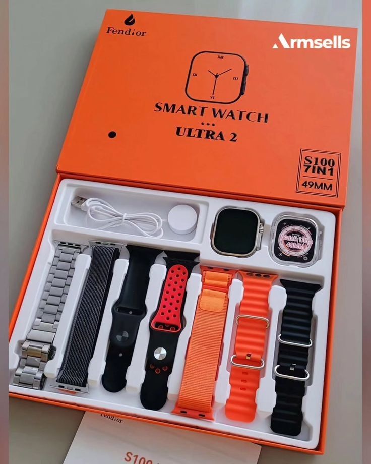 Ultra Smart Watch With 7 Straps